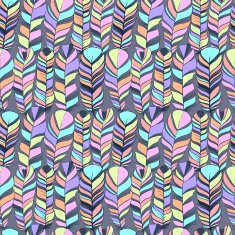Seamless ethnic pattern with feathers N17