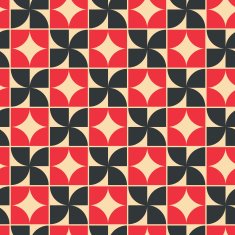 Vector geometric background with rhombs and crosses contrast