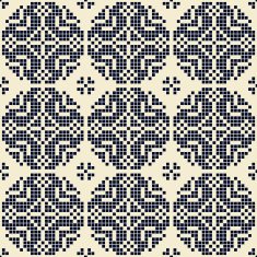 pixelated embroidery folk pattern