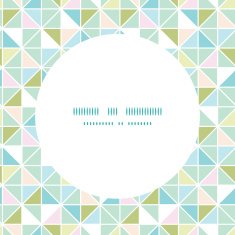 Vector colorful pastel triangle texture frame seamless pattern background N2