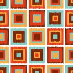 seamless retro geometric square pattern N2