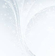White Christmas banner with snowflakes