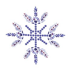 watercolor snowflake N21