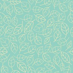 Seamless stylized leafs pattern