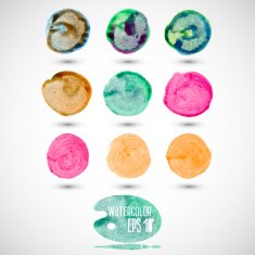 Vector watercolor stains N7