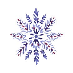 watercolor snowflake N22