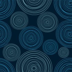 Dark Blue Circles Seamless Pattern N2