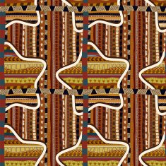 Seamless with geometric stars in the African style