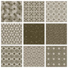 Geometric and monochrome seamless vintage tiles set with aged te N2