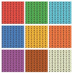 Set of 9 knitted wool colorfull seamless patterns N2