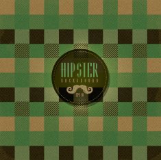 Hipster lumberjack print plaid or Flannel pattern green and beige N2