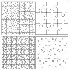Set of puzzle templates vector