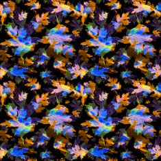 Seamless texture with colored watercolor maple leaves N26