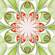 Fabulous symmetrical pattern of the leaves Computer generated N6