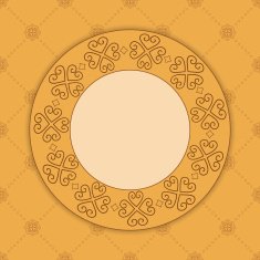 vector beige decorative card with ornament