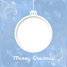 Vector christmas invitation card N2