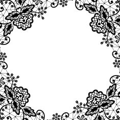 lace frame on white background N2