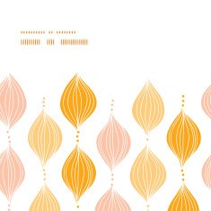 Vector abstract golden ogee horizontal frame seamless pattern background