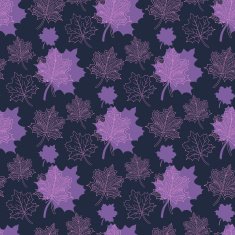 Seamless Autumn pattern abstract purple and pink leaf