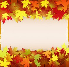 Autumn background with leaves wood boards and cardboard banner N2