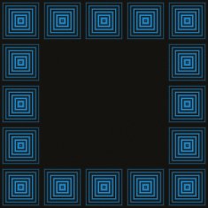 Geometric frame design on black paper