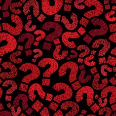 Question marks seamless pattern vector hand drawn lines