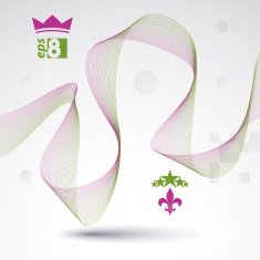 Sophisticated 3d waved decoration eps 8 vector illustration N2