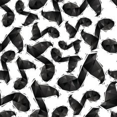 Black musical notes seamless pattern geometric modern style