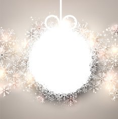 Christmas background with glowing snowflakes