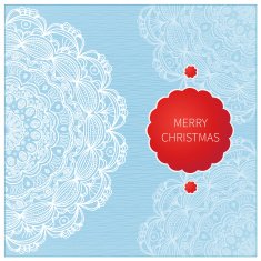Vintage greeting card with lacy ornament