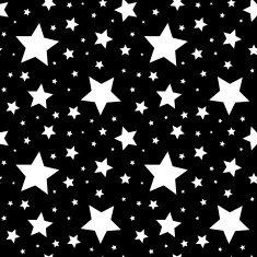 Seamless pattern with white stars on black Vector illustration N2