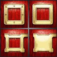 Vector wood and gold background set N26