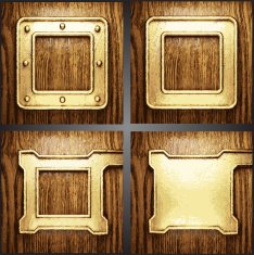 Vector wood and gold background set N28