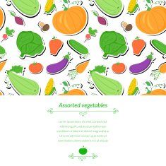 Vegetables vector background N16