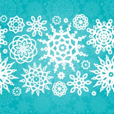 Concept seamless border with snowflakes N3