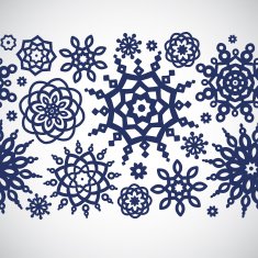 Concept seamless border with snowflakes N4