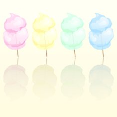 Candy floss reflected