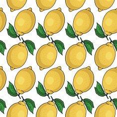 Seamless pattern with yellow lemons N8