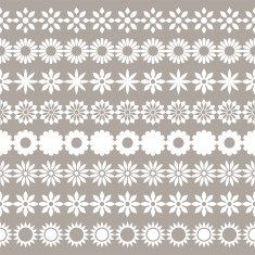 Set of flower borders floral elements N2