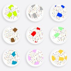abstract color capsule pattern icon for design