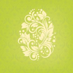 Easter egg floral background Modern card for invitation