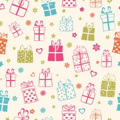 Seamless pattern of gift boxes N14