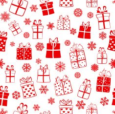Seamless pattern of gift boxes N17