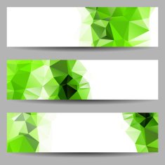 Set of banners with abstract triangles N16