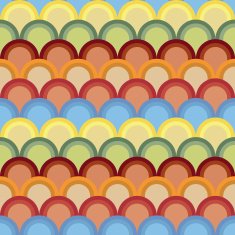 Abstract background with half circles Seamless vector pattern N4