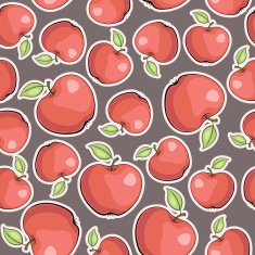 vector pattern with apples N12