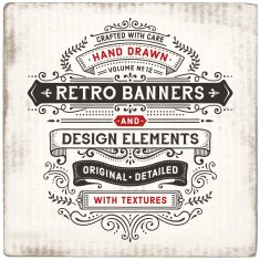 Vintage Banners Hand Drawn N2