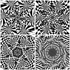 set of abstract black and white geometry pattern background
