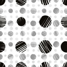 Sketch dots seamless pattern monochrome N2