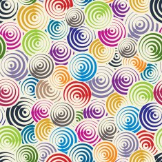 Funky circles retro style seamless pattern N2